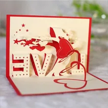 1 шт поздравительная открытка всплывающая трехмерная поздравительная 3D Бумажная вырезка на заказ дерево любви подарок ко Дню Святого Валентина поздравительная открытка