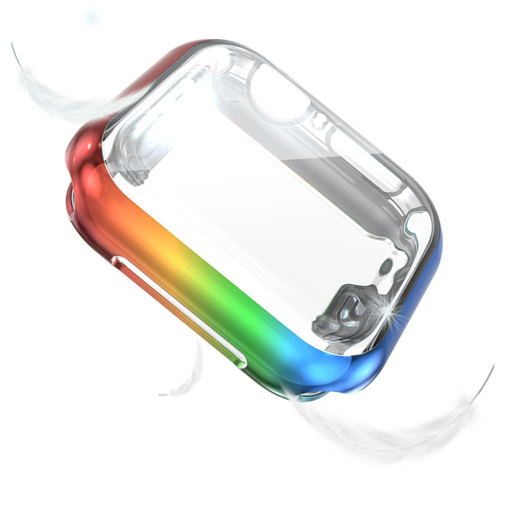 Защитный чехол для Apple Watch 5, 4, 40 мм, 44 мм, 360 прозрачный цветной чехол из ТПУ для Iwatch 3, 2, 38 мм, 42 мм