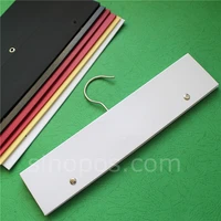 Swatch Header Hanger With Rivets, fabric samples binding holder textile leather material collecting stack book card display hook 1