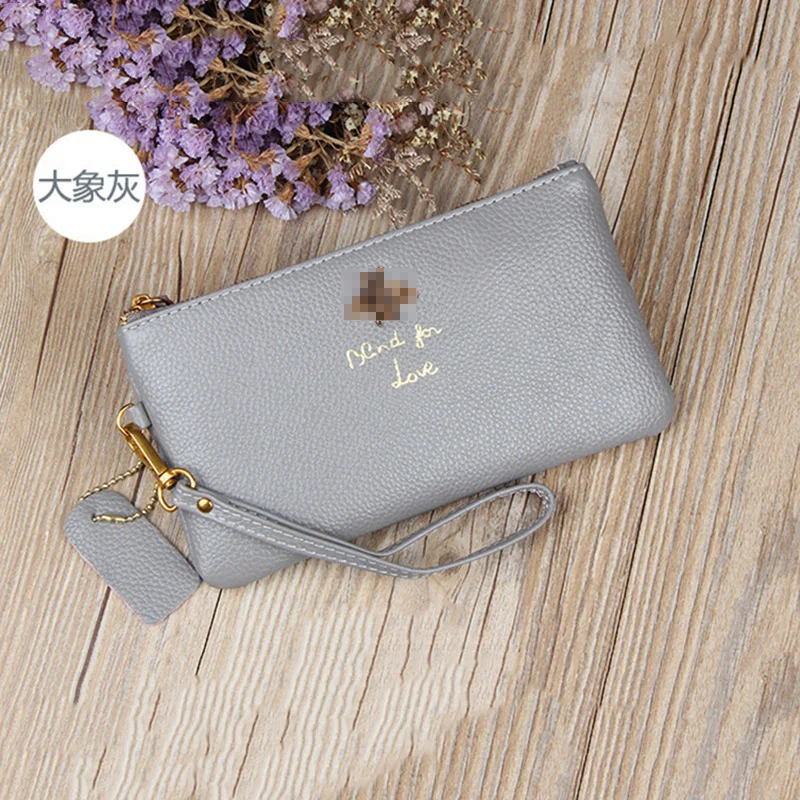 Fashion versatile new simple women's Storage wallet long leather zipper Clutch bag wallet multifunction Wallet