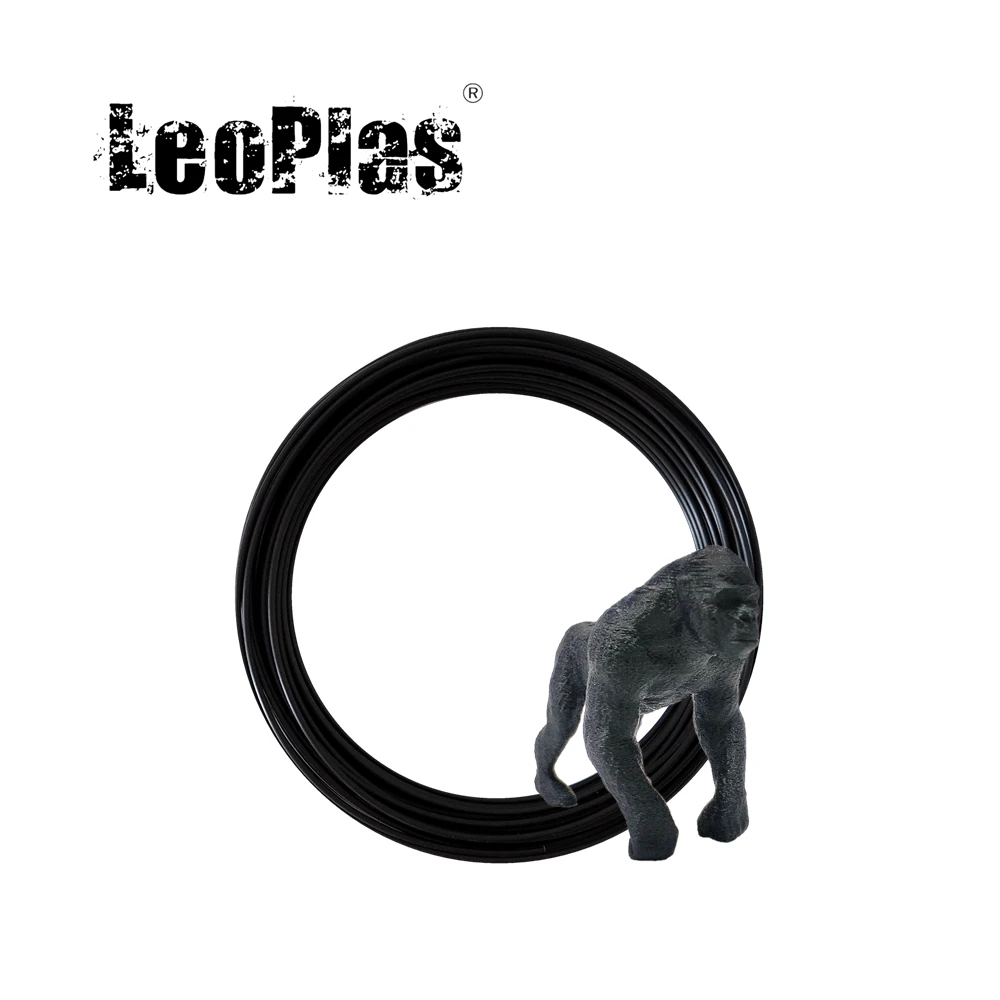 LeoPlas 1 75 мм 10 и 20 метров углеродное волокно пла нить образец для 3D принтера