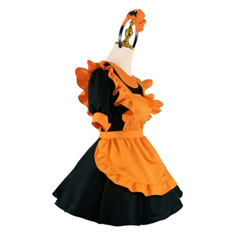 Halloween Cosplay Costumes Pumpkin Suit Plus Size Womens Maid Role Play Costumes Japanese Lolita Devil Female Lingerie Dress cosplay costume