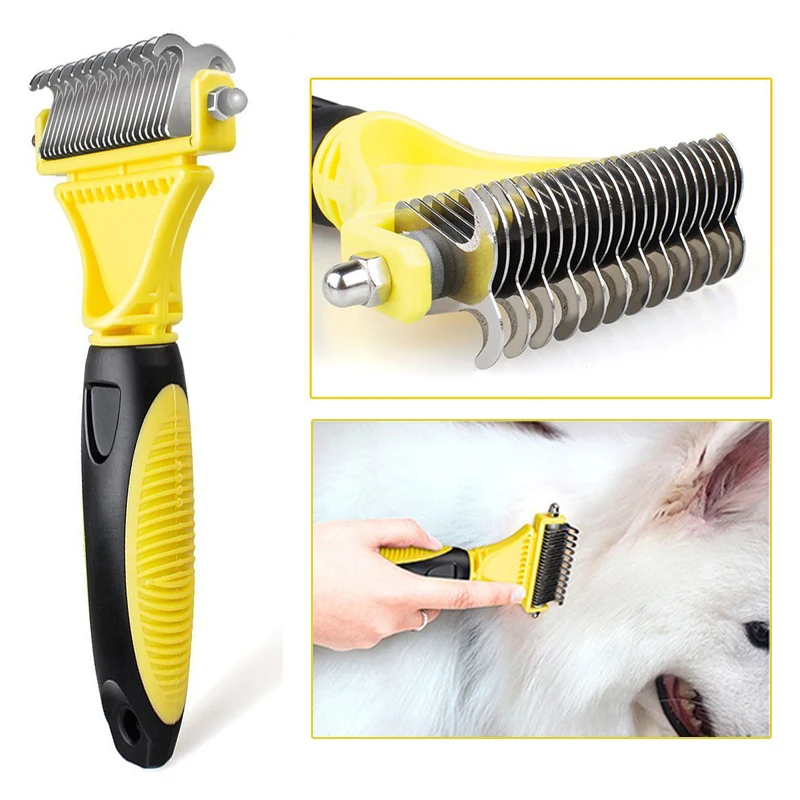 Щетка для собак и кошек, расческа для ухода за волосами, инструмент для удаления волос, щетки для удаления металла