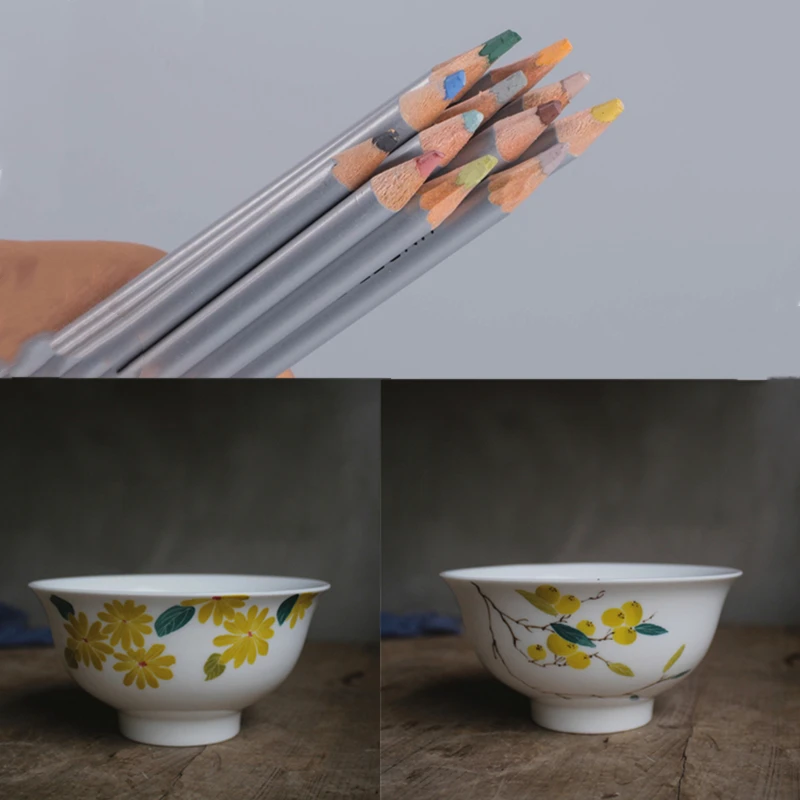 

Pottery Art Underglaze Colored Pencils Ceramic DIY Painting Hand-Painted Hook Line Underglaze Color Lead Powder Pen Clay Tools