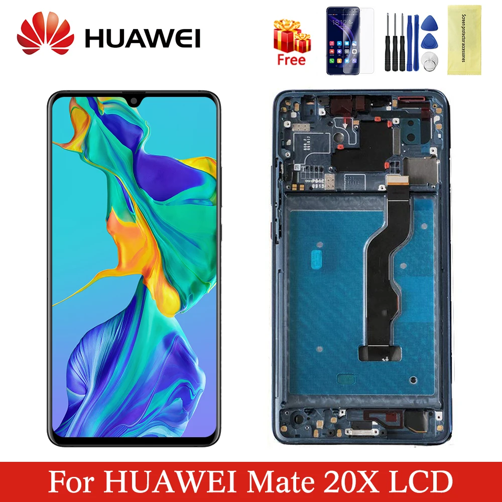 oled-экран для 7," huawei mate 20 X mate 20 X mate 20 X ЖК-дисплей с рамкой+ сенсорная панель дигитайзер Замена