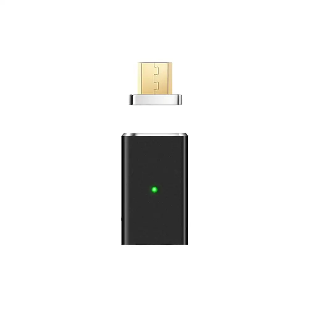 Магнитный Micro USB зарядное устройство адаптер конвертер для Android смартфон планшетный ПК Q81E - Цвет: Черный
