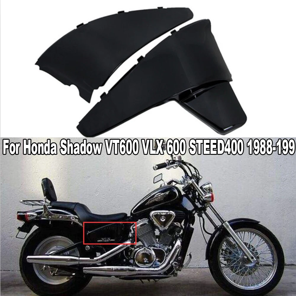 

2pc Battery Side Faring Cover For Honda Shadow VT600 VLX 600 STEED 400 1988-98