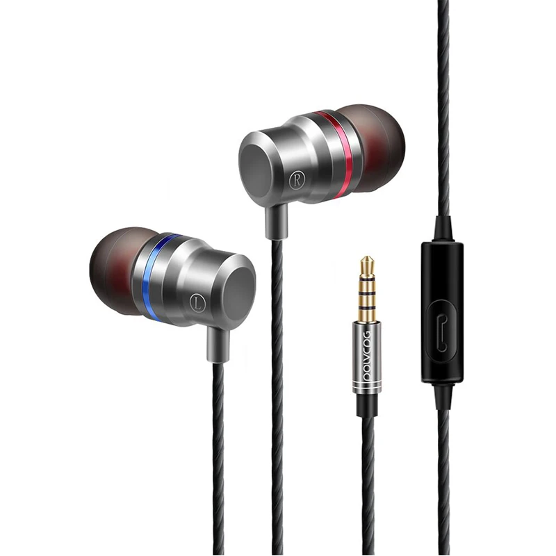 

Professional Metal Headphone In Ear Wired Earphone 3.5mm Heavy Bass Sound Quality Music Sport Headset For iPhone Xiaomi Huawei