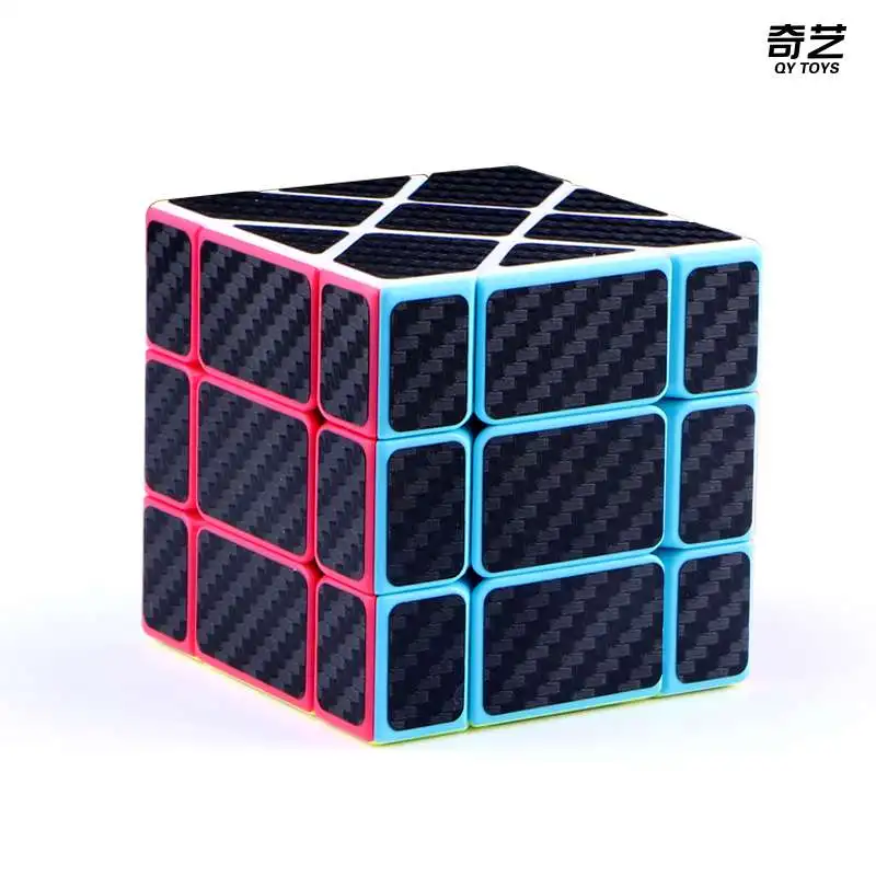 Qiyi Fisher 3x3x3 волшебный куб странной формы cubo magico наклейки из углеродного волокна скоростной куб Развивающие игрушки для мальчиков
