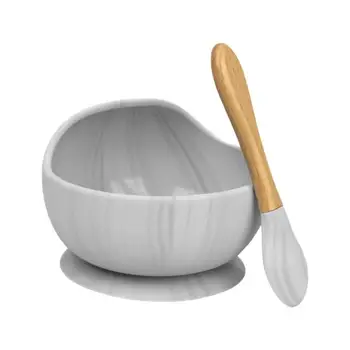 

1set Silicone Baby Feeding Bowl Set Baby Learning Dishes Suction Bowl Set Non-Slip Bowl Tableware Baby Plate