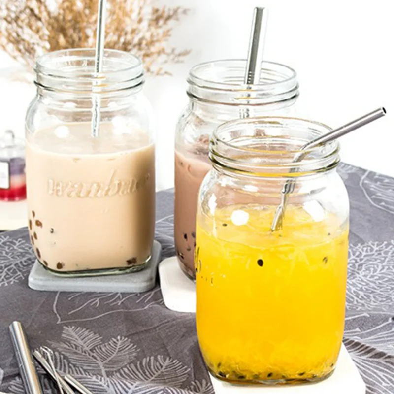 New 4pcs/set Stainless Steel Drinking Straws Reusable Metal Dishwasher | Дом и сад