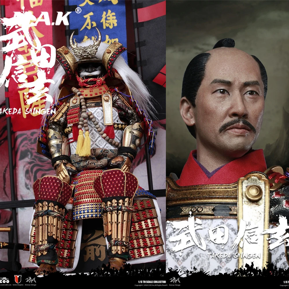 Коллекционный SE039 1/6 масштаб сплав литья под давлением Takeda Shingen воюющие Штаты период японский самурайский солдат полный набор фигурка