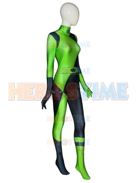 Shego/костюм для косплея, лайкра, 3D принт, Ким возможно, суперзлодей, супергерой, Zentai, боди, комбинезон для женщин, женщин, девушек