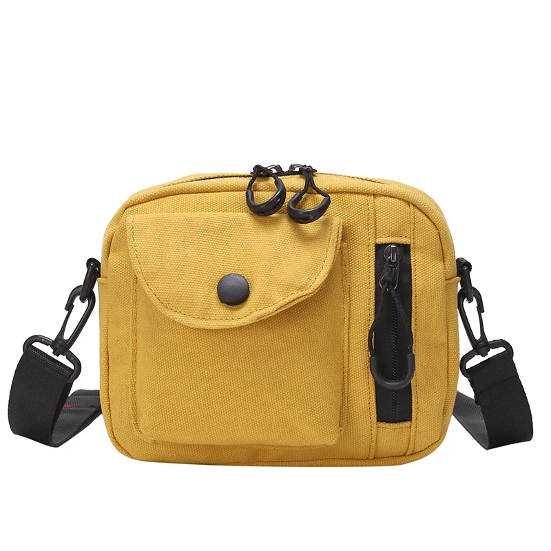 

Fashion Shoulder Bag Waterproof Composite Canvas Small Square Bag Large Capacity Solid Color Design Ladies Simple Shopping Bag