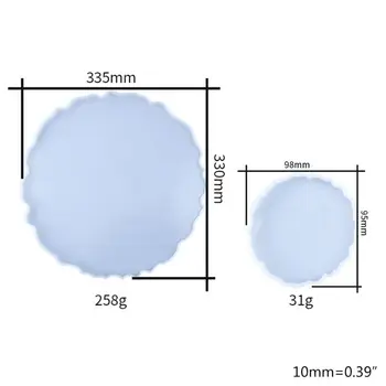 

Crystal Epoxy Resin Mold Round Tray Casting Silicone Mould Handmade DIY Crafts