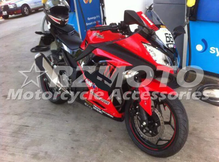 Мотоциклетный обтекатель abs Подходит для kawasaki Ninja300 2013 корпусные детали пресс-формы красный ACEKITS Магазин № 0150