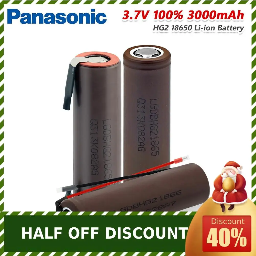 Аккумулятор pansonice HG2 18650 3000 мАч, 3 типа, 18650HG2, 3,7 в, разряд 20А, предназначенный для hg2, аккумуляторные батареи