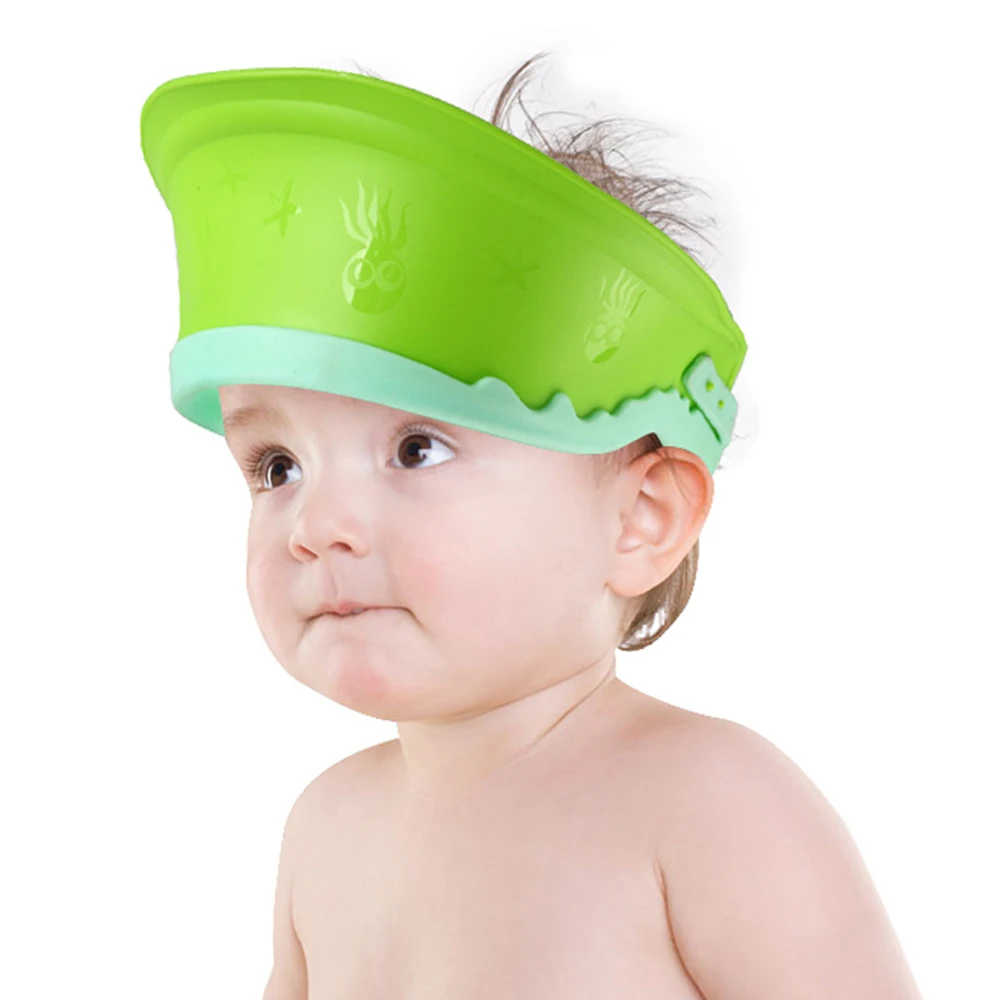 Baby Bath Shampoo Cap Kids Wash Hair Shower Cap Waterproof Ear Eyes