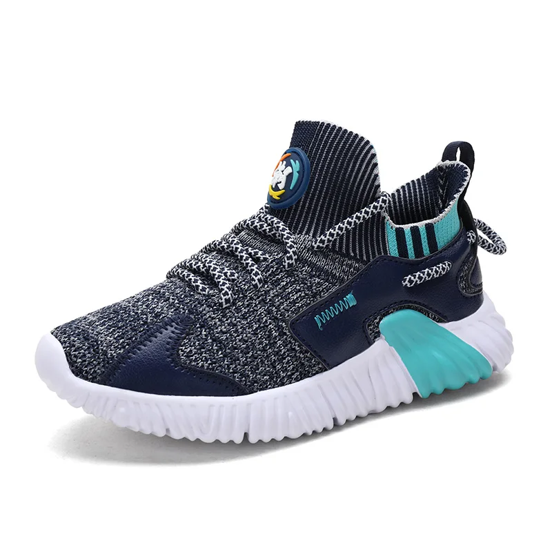 ULKNN BOY'S Athletic Shoes 2020 New Style Big Boy Casual Trend Versatile Anti-slip 12 Fly Woven Breathable Running SNEAKERS