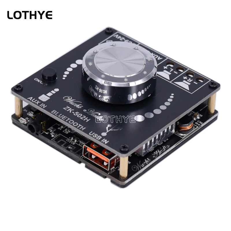 

HIFI 50WX2 TPA3116D2 Bluetooth 5.0 Digital Power Audio Amplifier board Stereo AMP Amplificador Home Theater AUX USB ZK-502H