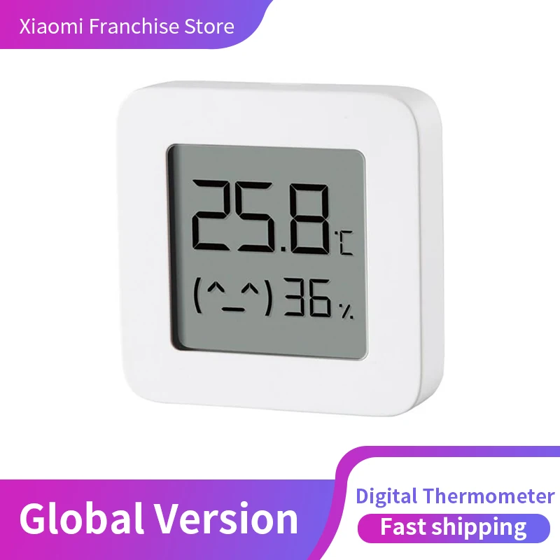 Global Version Xiaomi Mi Smart Digital Thermometer 2 Mijia Bluetooth Wireless Sensor Electric Thermo-Hygrometer 1.5’’ LCD Screen |