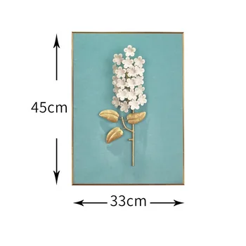 

Pastorale Flowers Wrought Iron Wall Hanging Mural Crafts Home Wall Sticker Livingroom Background Sofa Ornament Art Decor R2363