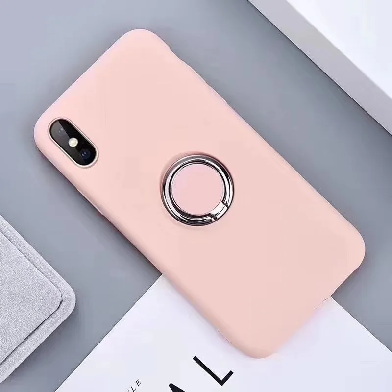 Light Pink Для iPhone 11 11Pro 11 Pro Max для iPhone XS Max XR X 6S 7 8 противоударный Держатель Силиконовый Мягкий ТПУ чехол для телефона сумка для iPhone 11 - Цвет: Light Pink