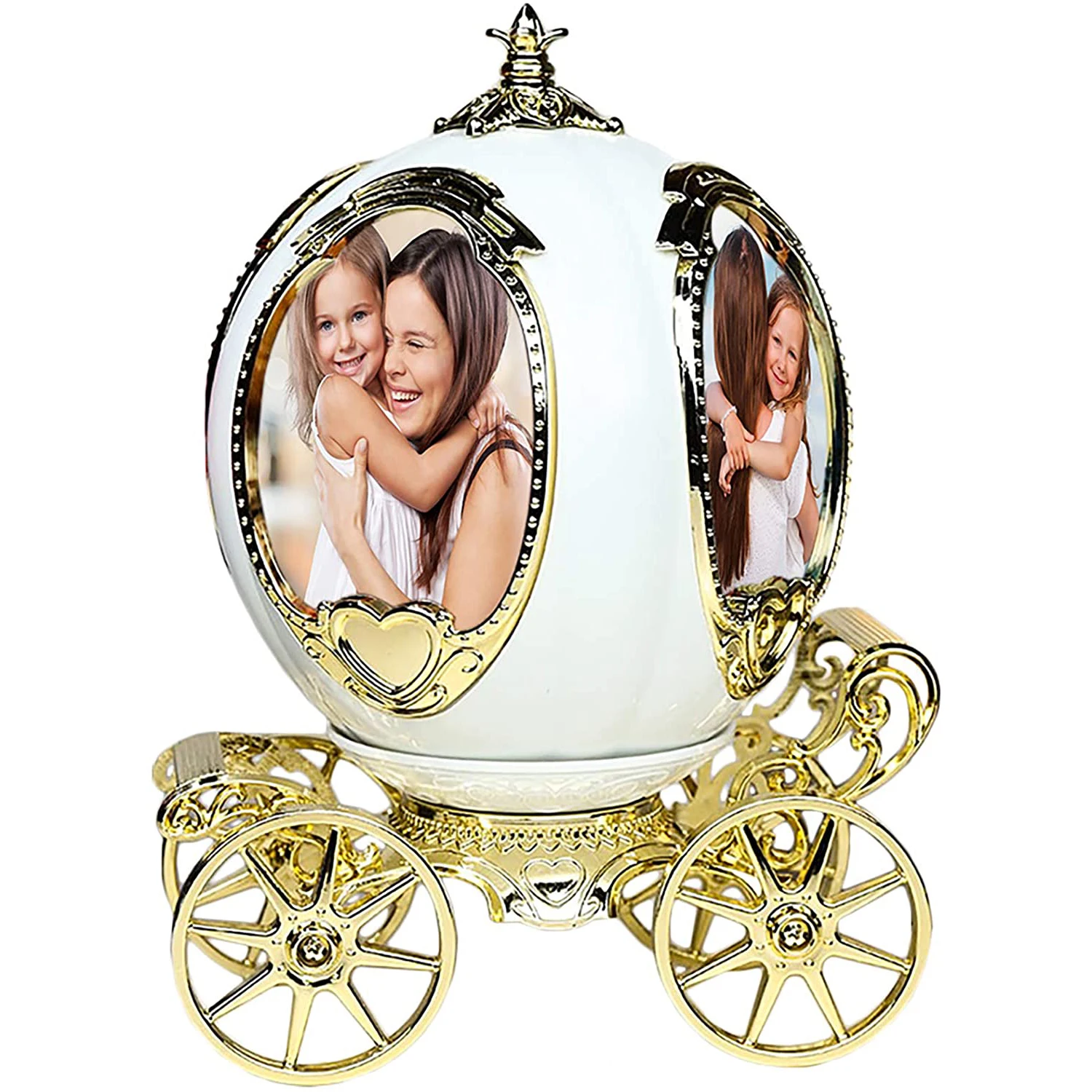 Photo Frame Decorative Desk-Top Rotating Picture Display 4 Photo frame Personalized pumpkin Car Music Box Picture Frame