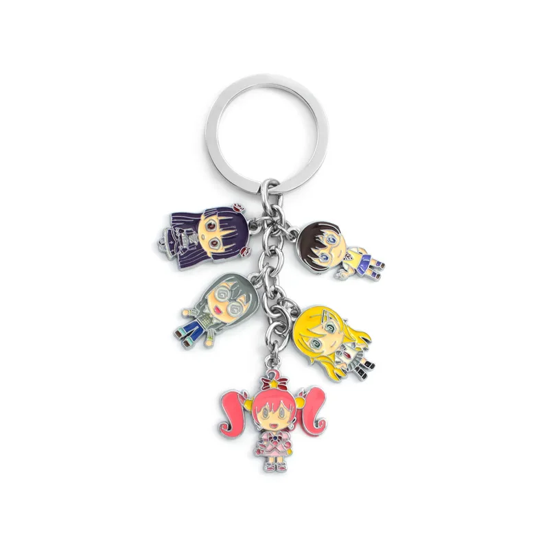Японский Аниме Angel beats Karneval брелок Keroro Gunsou Neon Genesis Evanglion персонализированный 5 кукольный кулон металлический брелок подарок - Цвет: 2