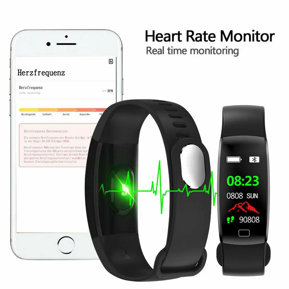Фитнес Смарт-часы трекер активности для женщин и мужчин для Fitbit Android iOS сердечного ритма