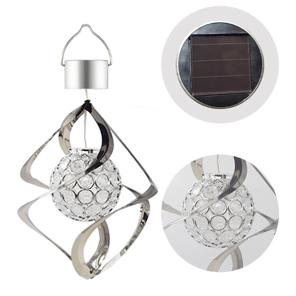 Led Patio 3D Spinner садовый домашний декор на солнечных батареях меняющая цвет лужайка ветер колокольчик лампа наружная подвесная подсветка двора ремесло