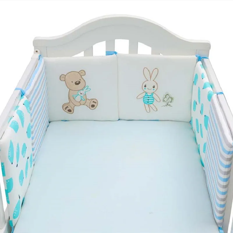 teal crib bumper