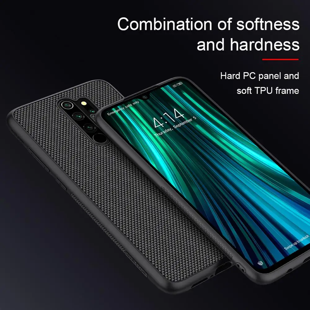 Текстурированный чехол NILLKIN для Xiaomi Redmi Note 8 Pro из нейлонового волокна, нескользящий матовый чехол для телефона для Redmi Note 8 Pro Global 6,53''