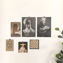 Ins Sculpture Literature And Art Retro Decoration Card 6 Sheets Diy Combination Postcard Wall Sticker Small Poster Photo Props