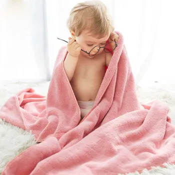 

Baby Bathing Towel Absorbent Soft Shower Cover Bath Wraps Microfiber Sleeping Bedding Blanket