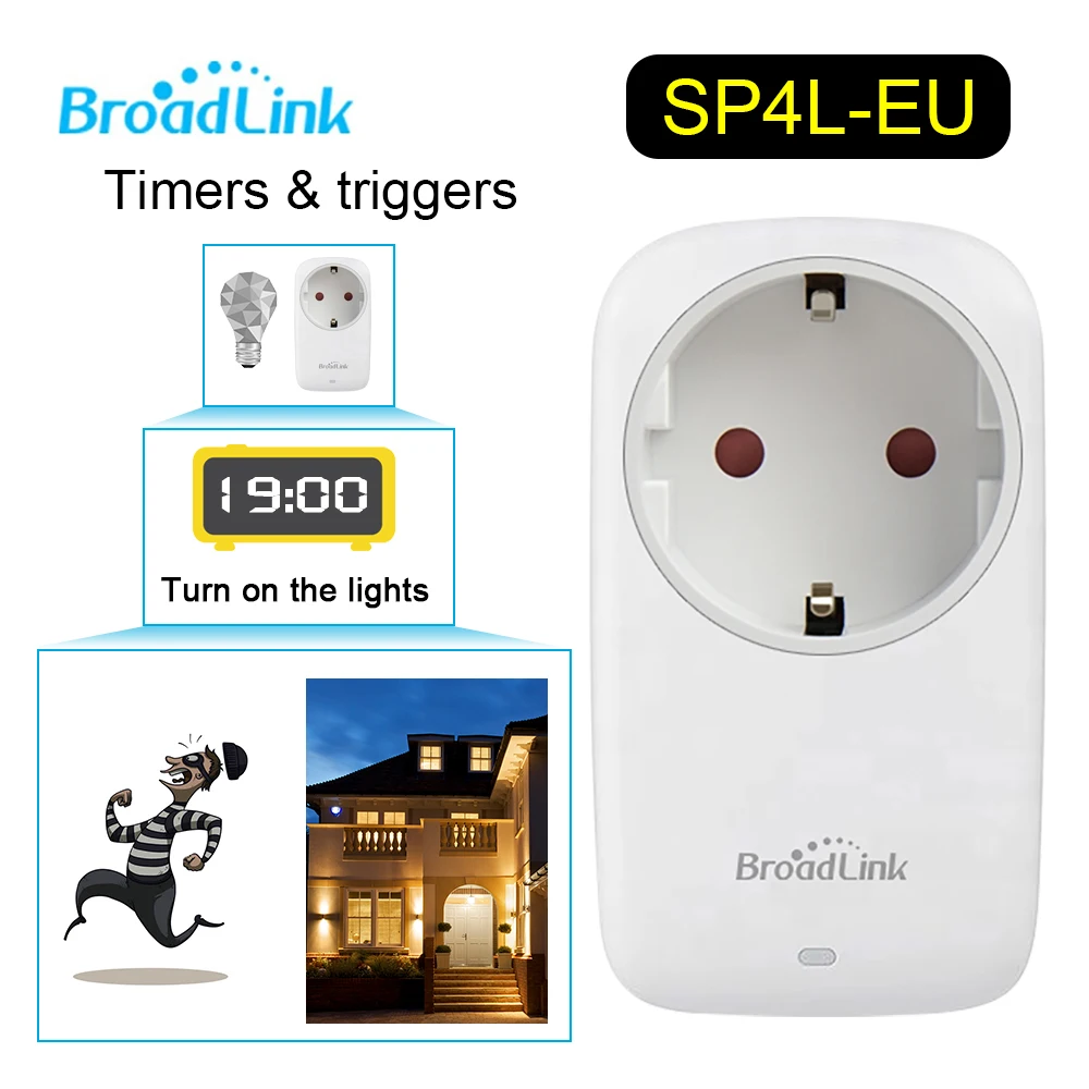 Broadlink SP4L EU Socket SP3S Timer Plug Wifi розетка умная Домашняя автоматизация совместимый с Alexa