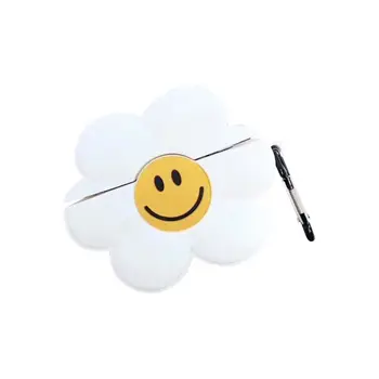 

Cute Smily Face Flower Headphone Case Soft Silicone Shell Cover for Airpods Pro 1 Pc