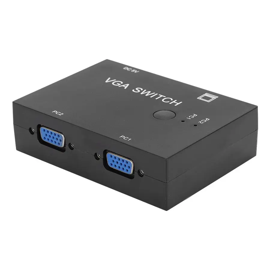 VGA сплиттер аксессуары для компьютера 2 в 1 портовый коммутатор HD Дисплей