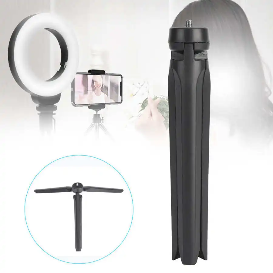 19cm Adjustable Tripod Stand Portable Fill Light Desktop 1/4 Inch Screw Mini Phone Bracket | Электроника