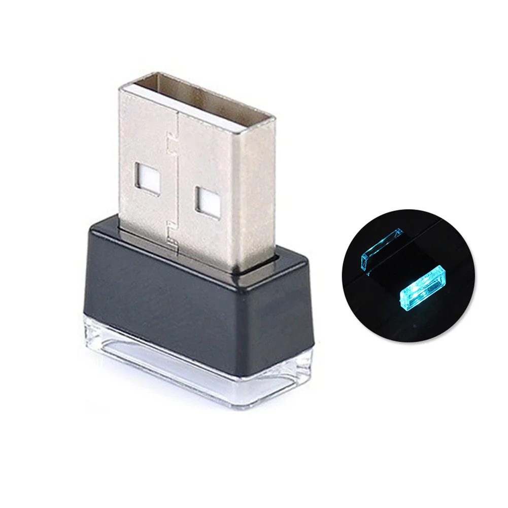 Портативный USB СВЕТОДИОДНЫЙ ночной Светильник для салона автомобиля с внешней атмосферой, декоративная лампа