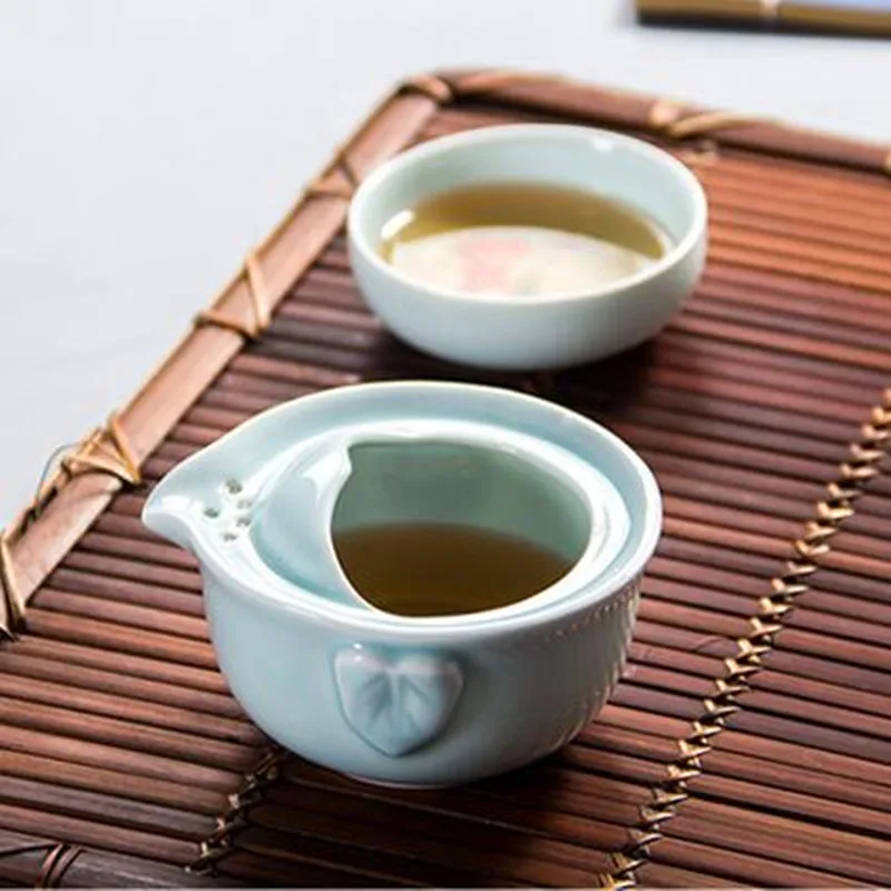 Горячая Yixing керамический кунгфу Чайный набор Туризм Кемпинг Альпинизм удобство китайский чайный набор чайная церемония WSHYUFEI