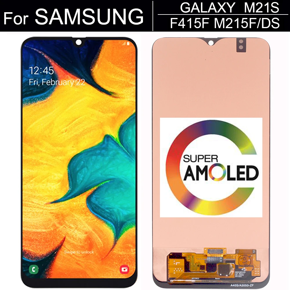

Super AMOLED дисплей 6,4 дюйма M21s SM-F415F дисплей для Samsung Galaxy M21 SM-M215F/DS дисплей с сенсорным экраном и дигитайзером в сборе