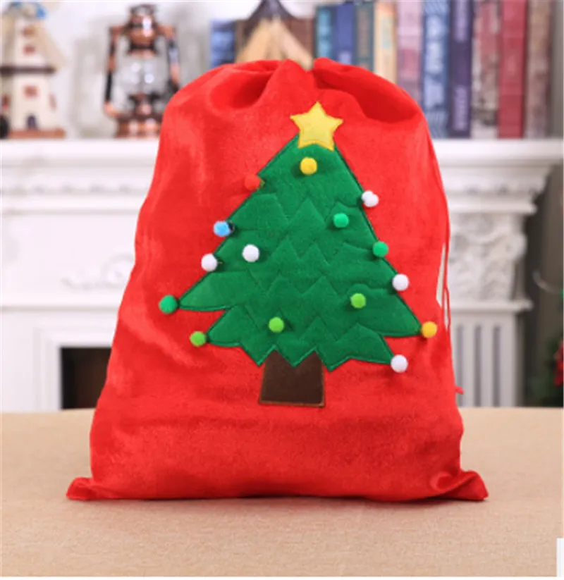 1 pc Merry Christmas Gift Bags Santa Claus Xmas Tree Packing Bags Happy New Year Christmas Candy Bags - Цвет: A