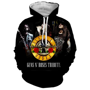 

Guns N‘ Roses Band 3D Printed Rock Jacket Men/women Hip Hop Sweatshirts Hoodies Autumn Streetwear Hoodie Men Clothes 2019 5XL