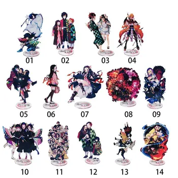 

Anime Demon Slayer Kimetsu no Yaiba Kamado Tanjirou Nezuko Zenitsu Inosuke Acrylic Standing Figure Decoration Toys Gifts