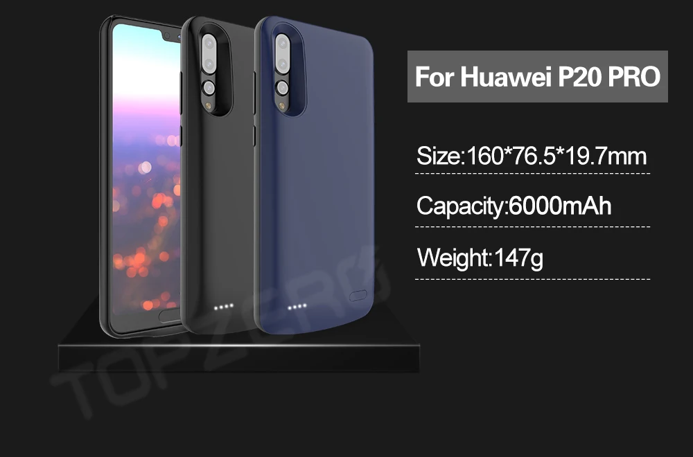 Чехол с зарядным устройством для huawei P20 mate 10 Pro 20X6000 мАч, беспроводной зарядный чехол s для Honor View 10, задняя крышка, чехол с внешним аккумулятором