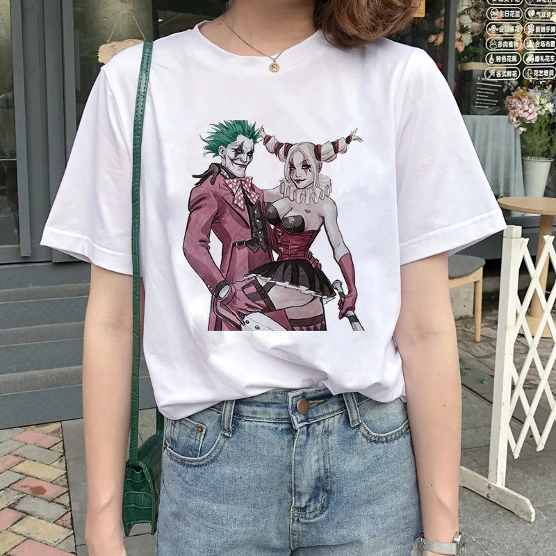 Джокер Хоакин Феникс Harajuku футболка для женщин ужасная футболка вы запах прямо сейчас Забавный мультфильм футболка Fanshion Топ тройник женский - Цвет: J84