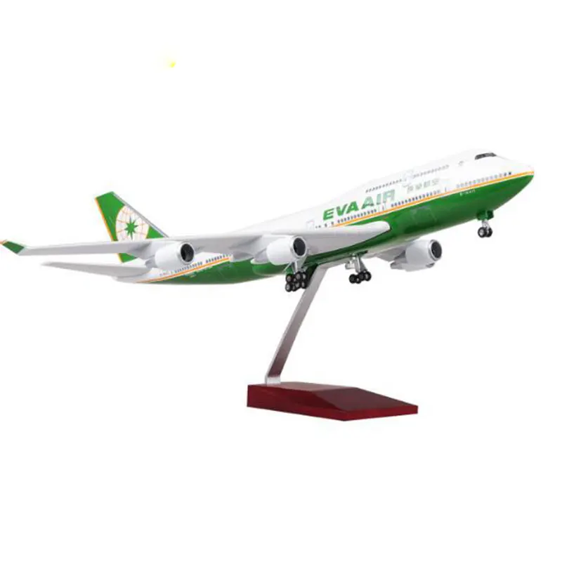Novel 1/150 масштаб 47 см самолет Boeing B747 самолет тайваньский EVA авиакомпания Модель W светильник и колесо литой пластмассовый полимерный самолет