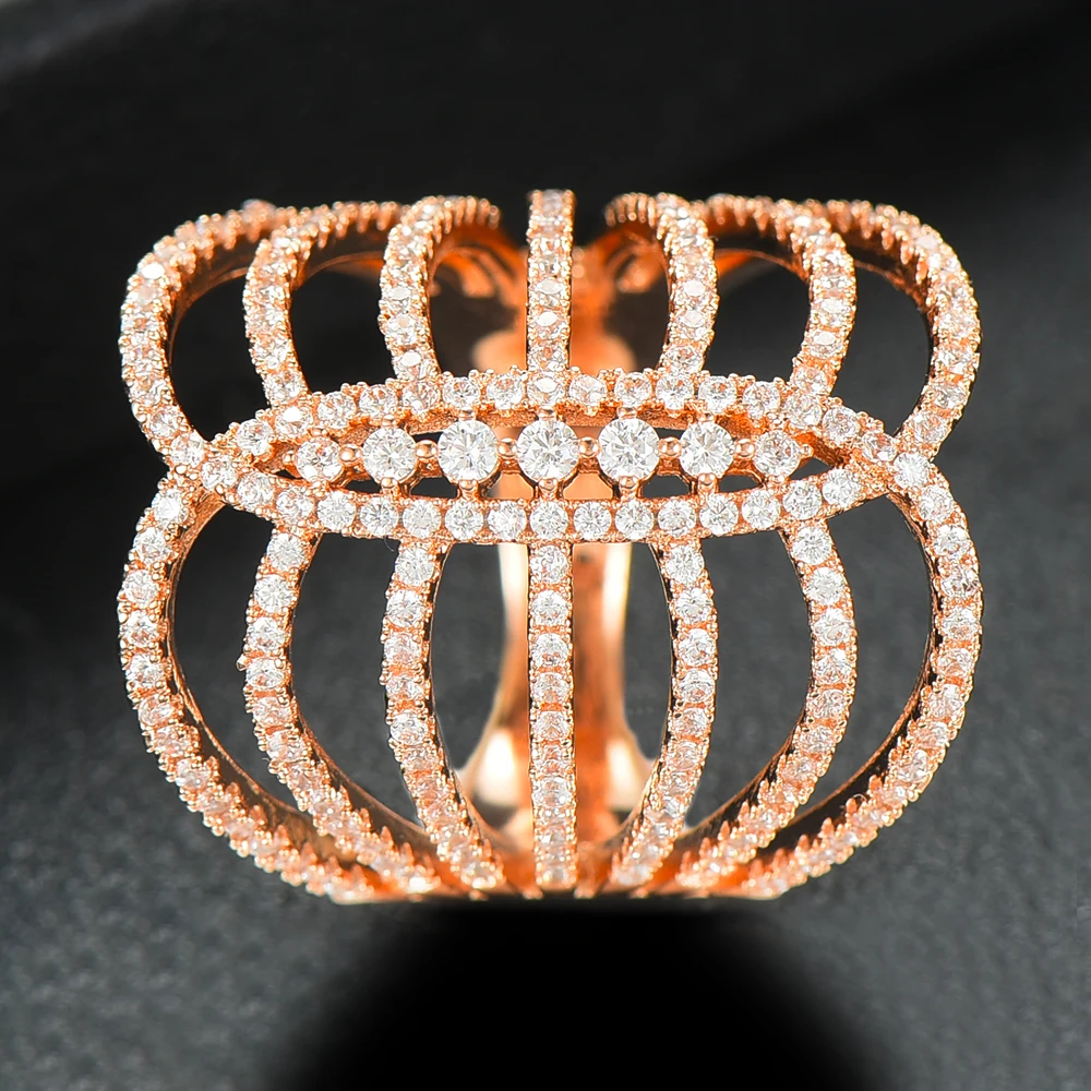 Missvikki Monaco дизайнерские Роскошные скрученные линии геометрические фианиты обручальные Дубай Naija Свадебные кольца на палец ювелирные изделия