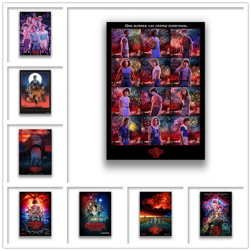 Stranger Things White Coated Paper Prints High Definition Clear Image Home Decoration Livingroom Bedroom Bar Frameless | Дом и сад